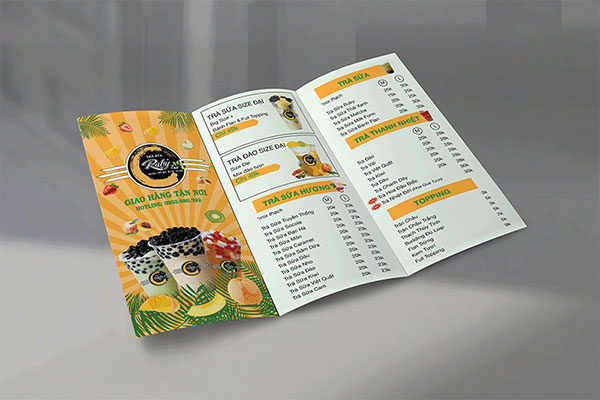 menu một tờ